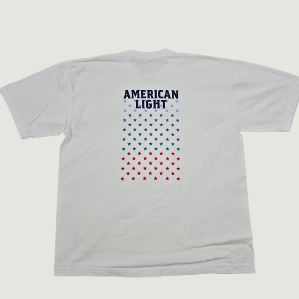 American Giant Samuel Adams T-Shirt Mens Large White USA Americana